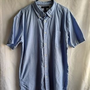 Tommy Hilfiger Mens Buttondown Short Sleeve shirt Collared Casual size XL